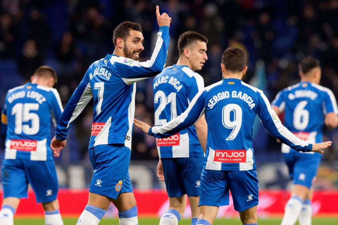 Borja Iglesias celebra el gol de los locales Borja Iglesias celebra el gol de los locales
