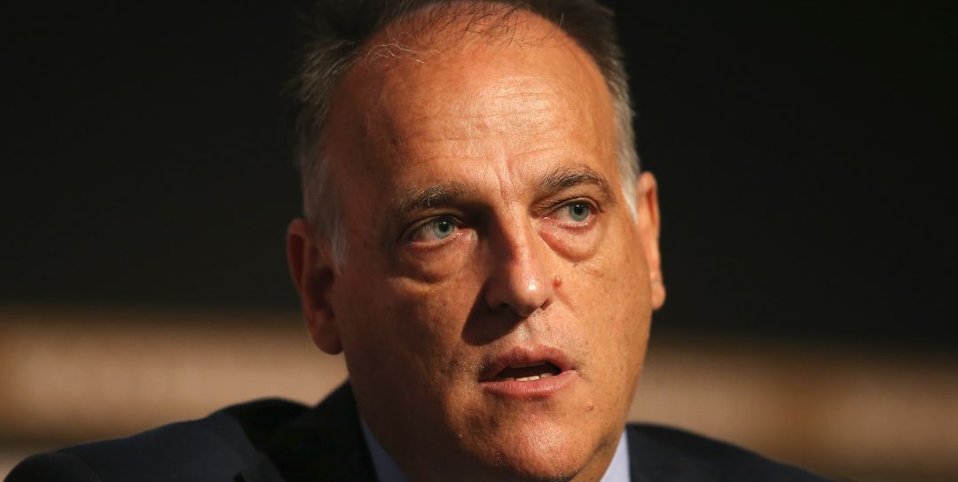 Javier Tebas, durante una comparecencia de prensa Javier Tebas, durante una comparecencia de prensa