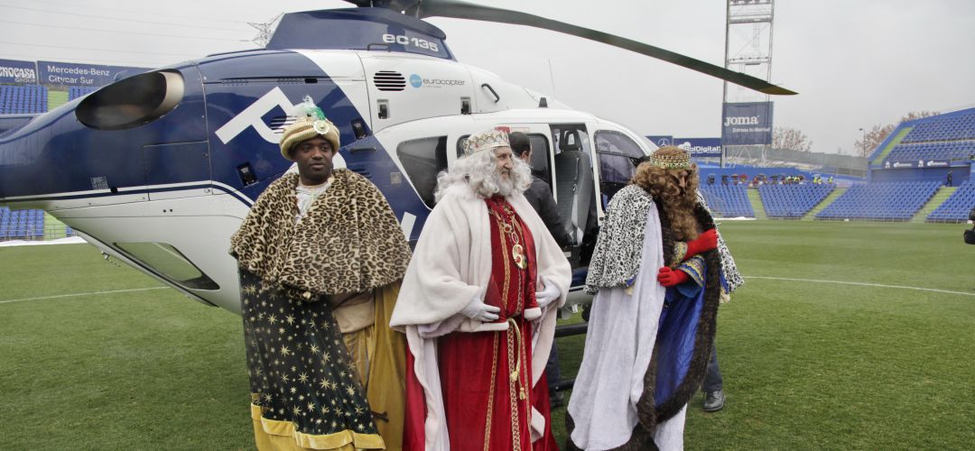 Los Reyes Magos aterrizarán de nuevo en el Coliseum Alfonso Pérez de Getafe antes de iniciar la cabalgata Los Reyes Magos aterrizarán de nuevo en el Coliseum Alfonso Pérez de Getafe antes de iniciar la cabalgata