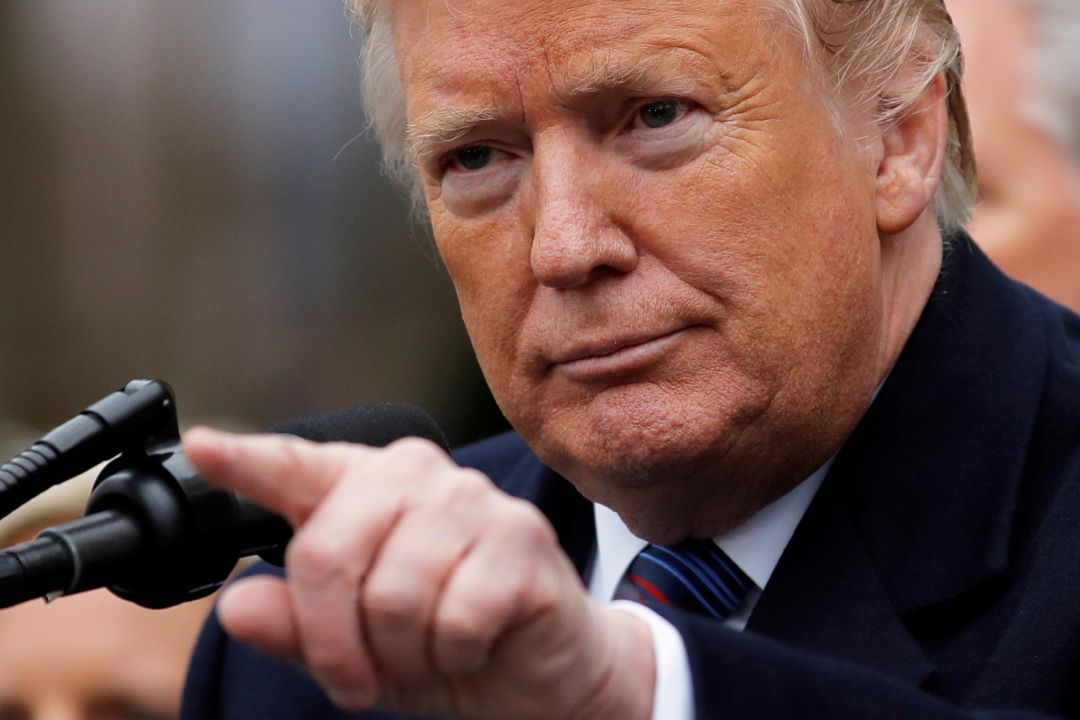 Donald Trump, durante una conferencia de prensa Donald Trump, durante una conferencia de prensa