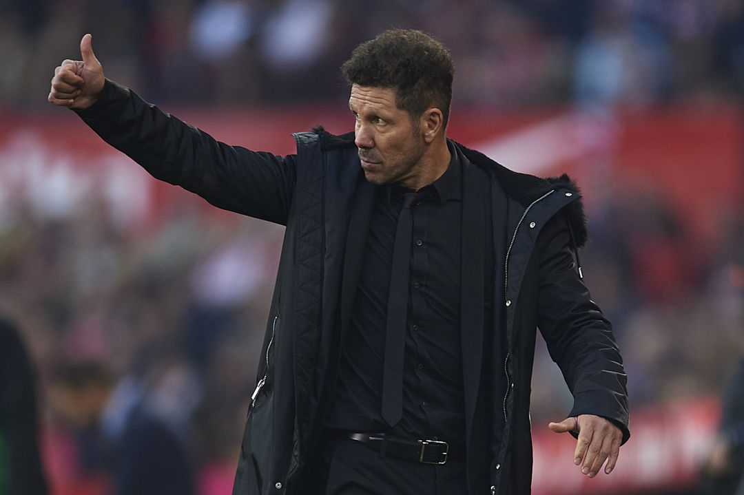 Diego Pablo Simeone, en una imagen en el último partido dirigido en el estadio Ramón Sánchez Pizjuán. Diego Pablo Simeone, en una imagen en el último partido dirigido en el estadio Ramón Sánchez Pizjuán.