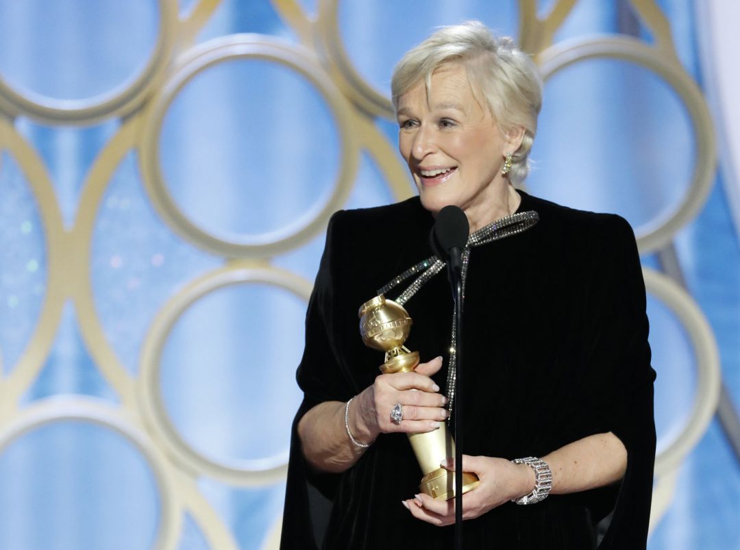 Glenn Close se ha llevado el Globo de Oro a mejor actriz de una película dramática por su papel en 'La buena esposa' Glenn Close se ha llevado el Globo de Oro a mejor actriz de una película dramática por su papel en 'La buena esposa'