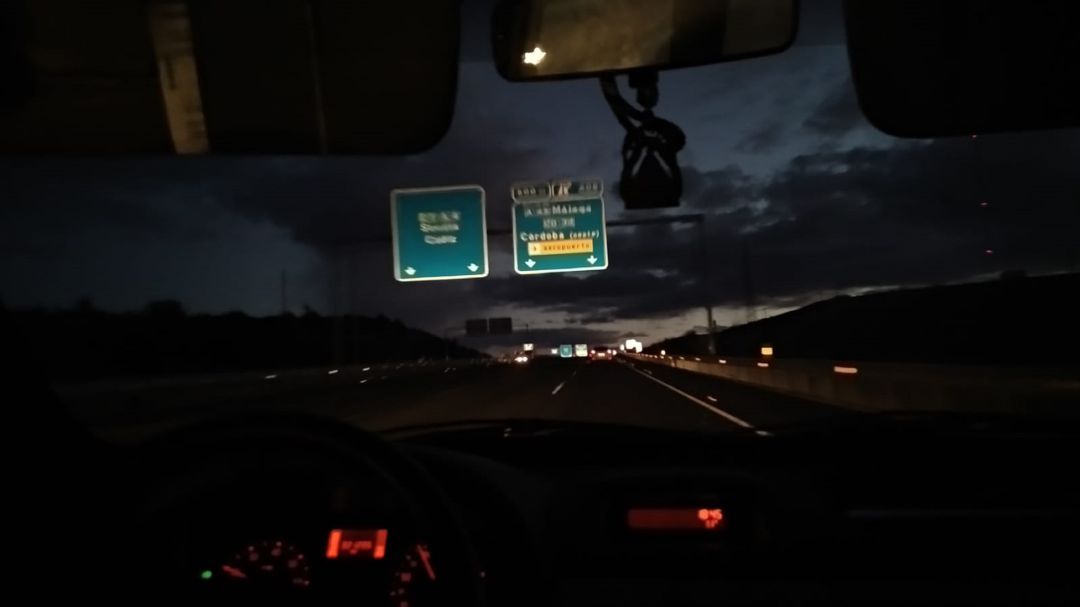 Acceso a la A-45 desde la Cuesta de los Visos Acceso a la A-45 desde la Cuesta de los Visos