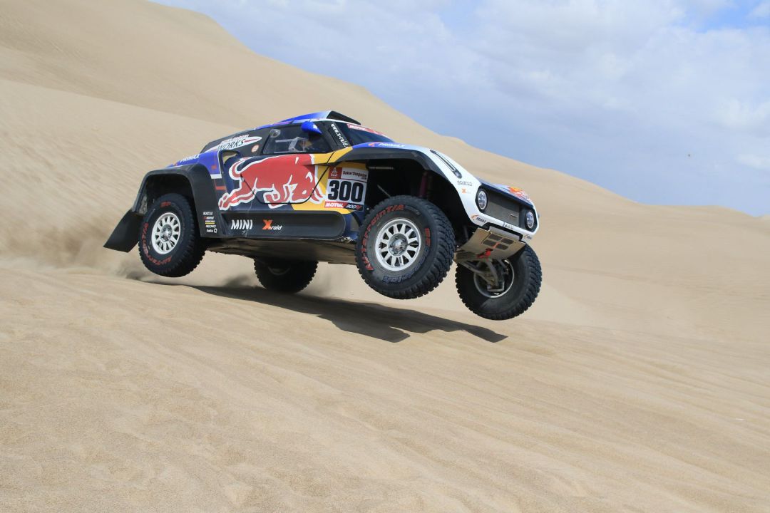 Carlos Sainz, durante la primera etapa del Dakar. Carlos Sainz, durante la primera etapa del Dakar.