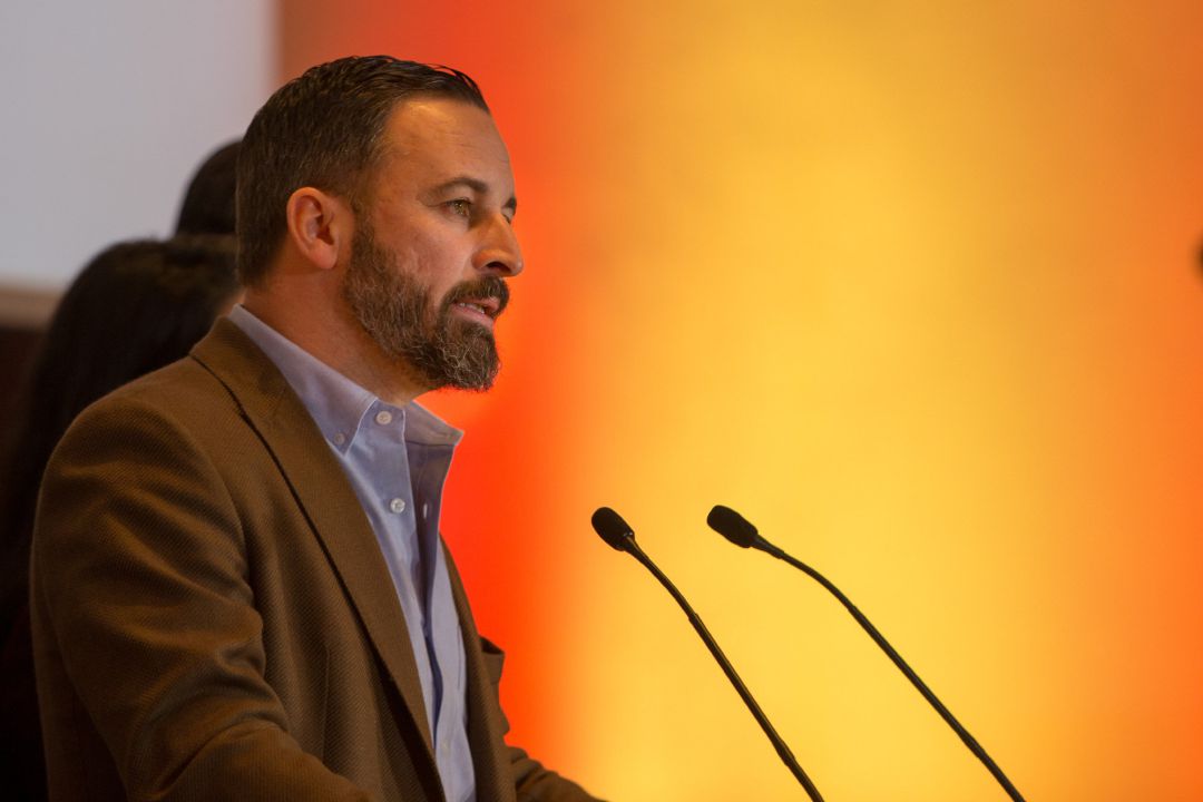 Rueda de prensa del presidente de VOX, Santiago Abascal Rueda de prensa del presidente de VOX, Santiago Abascal