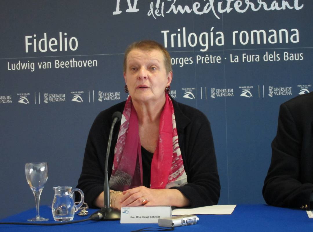 La exIntendente Del Palau De Les Arts, Helga Schmidt, en imagen de archivo La exIntendente Del Palau De Les Arts, Helga Schmidt, en imagen de archivo