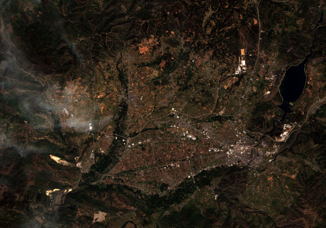 Imagen de Ponferrada desde el satélite Sentinel 3 Imagen de Ponferrada desde el satélite Sentinel 3