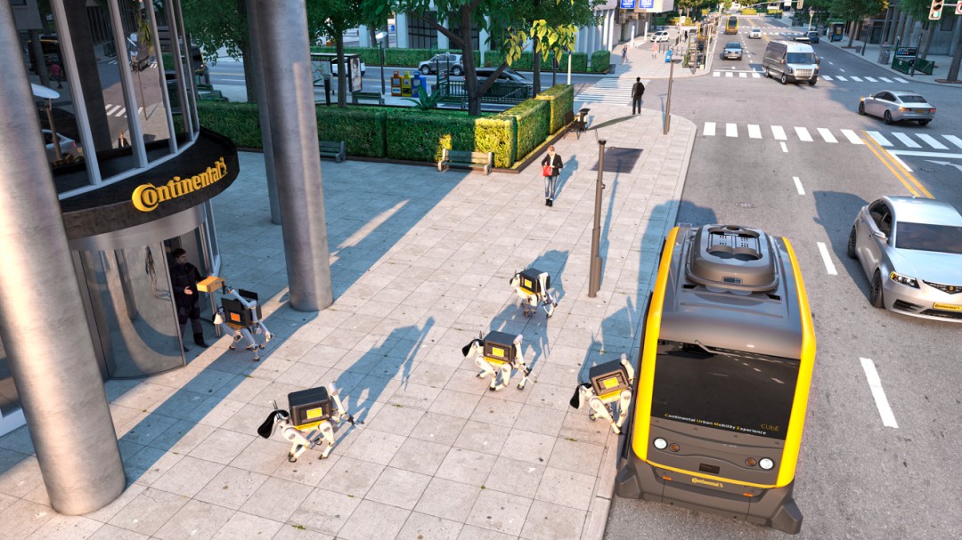La alianza entre vehículos autónomos y perros robóticos para llevarte los pedidos a casa