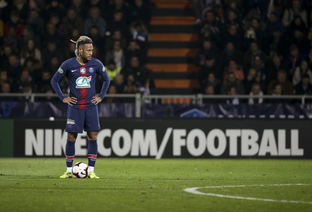 Neymar, durante el partido. Neymar, durante el partido.