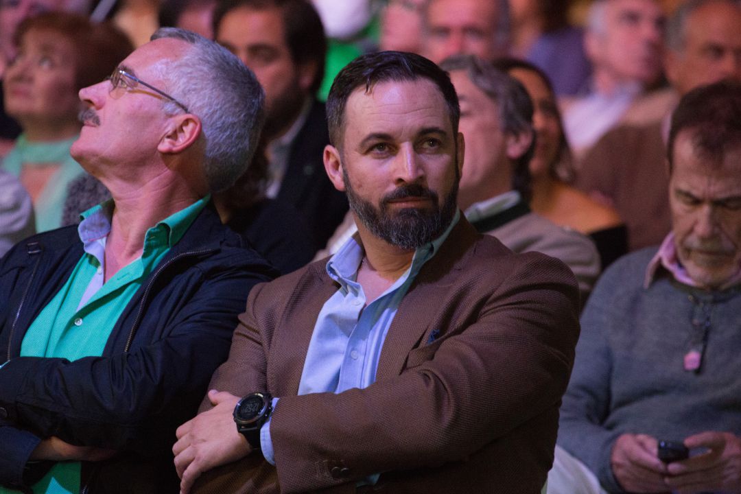 Santiago Abascal durante un acto de Vox Santiago Abascal durante un acto de Vox