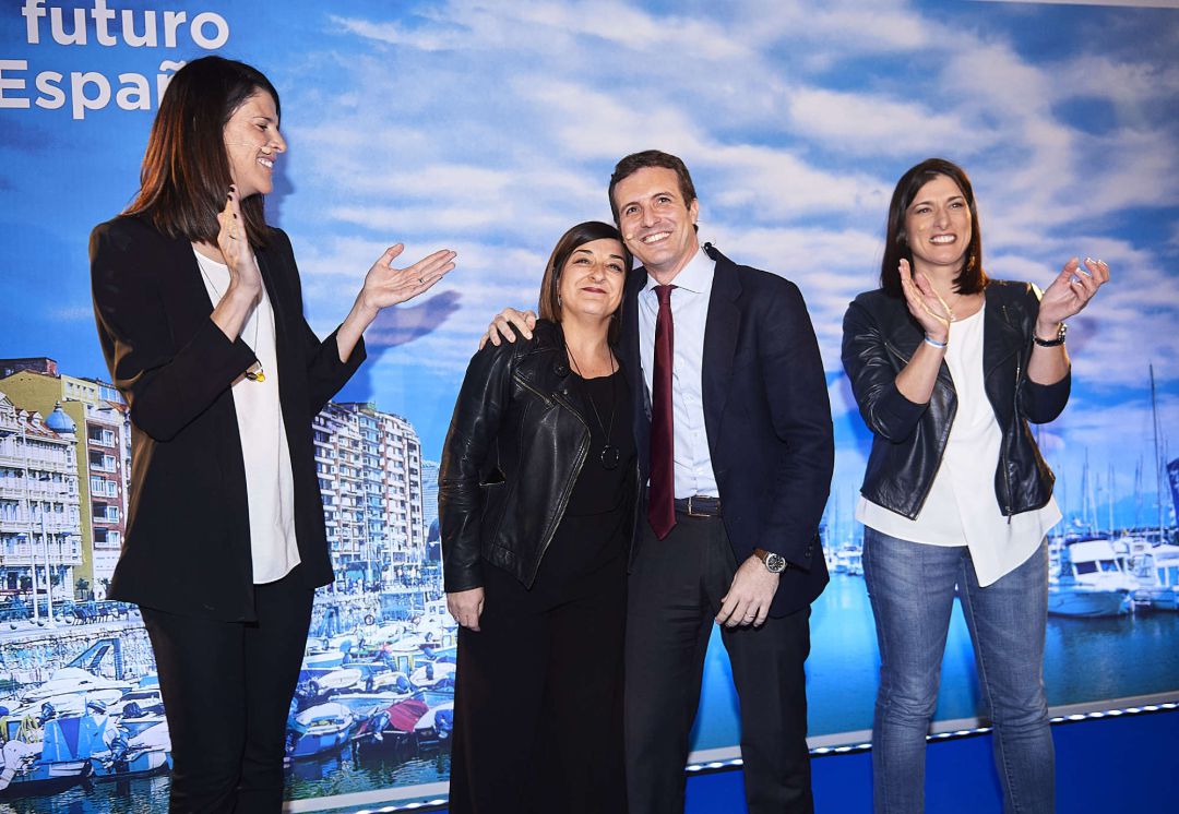Ruth Beitia, María José Sáenz de Buruaga, Pablo Casado y Gema Igual. Ruth Beitia, María José Sáenz de Buruaga, Pablo Casado y Gema Igual.