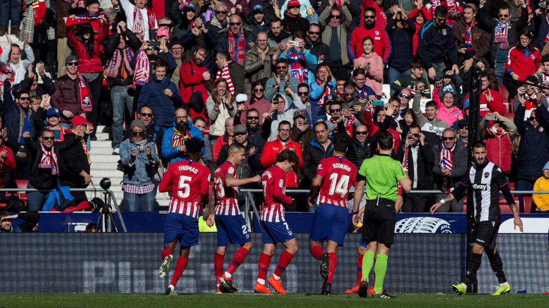 El Atlético cierra la primera vuelta con victoria gracias a un gol de Griezmann