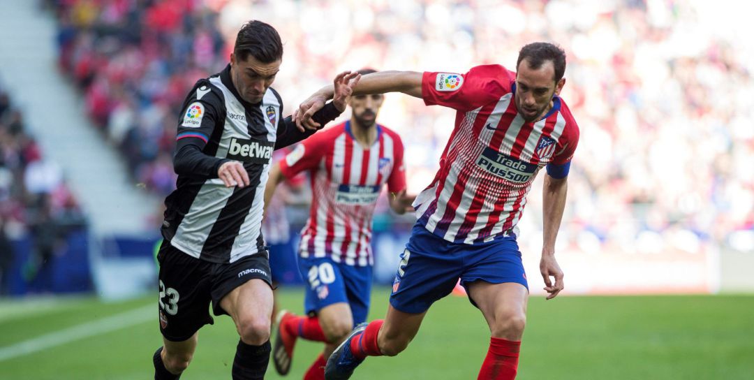 Diego Godín durante el partido ante el Levante de esta pasada jornada Diego Godín durante el partido ante el Levante de esta pasada jornada