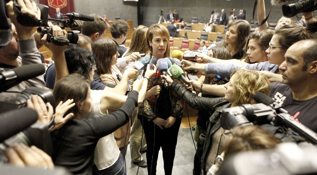 Ainhoa Aznárez el día en el que fue elegida presidenta del Parlamento de Navarra Ainhoa Aznárez el día en el que fue elegida presidenta del Parlamento de Navarra