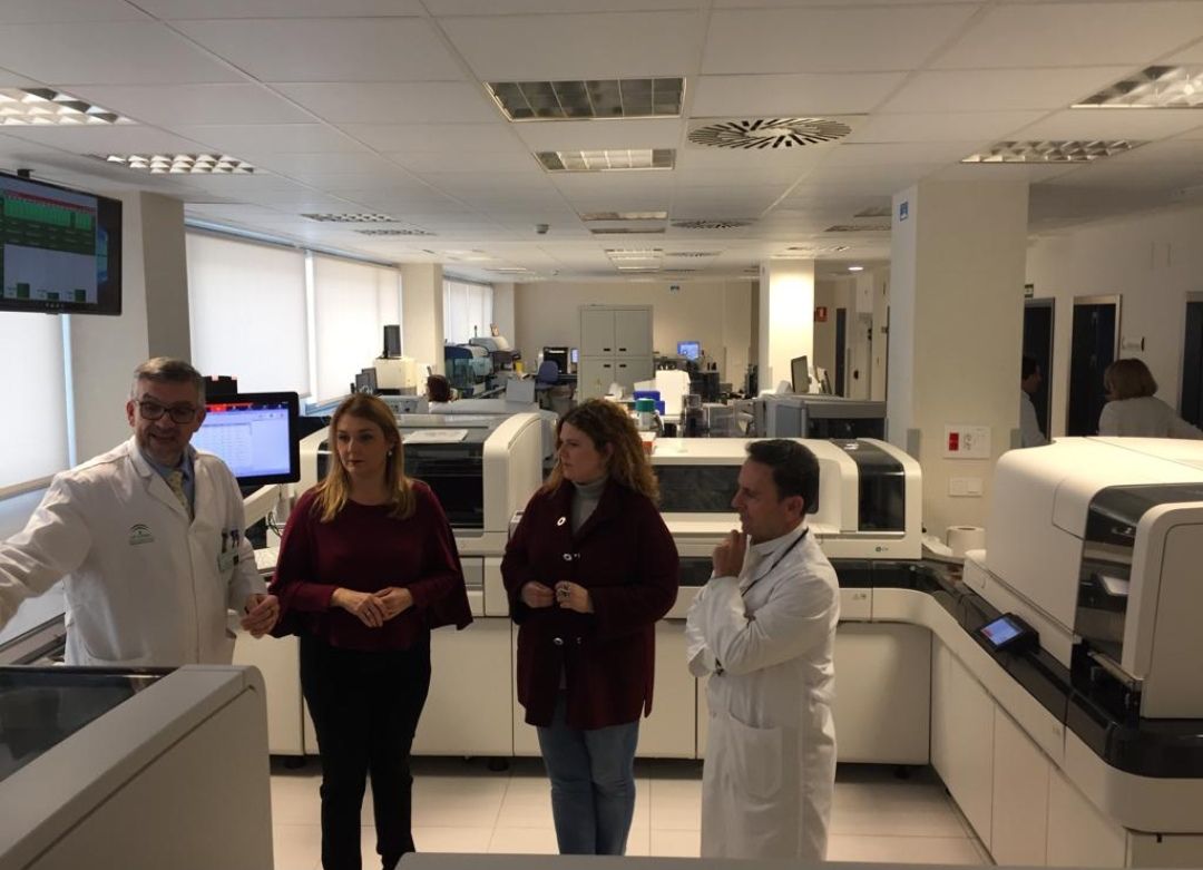 La Delegada Territorial de Salud, Ana Isabel González, acompañada por el gerente del Área Sanitaria Serranía, Manuel Bayona, y el responsable de la Unidad de Laboratorio, Francisco Javier Mérida, han visitado junto a la alcaldesa de Ronda, Teresa Valdenebro, el Hospital de la Serranía La Delegada Territorial de Salud, Ana Isabel González, acompañada por el gerente del Área Sanitaria Serranía, Manuel Bayona, y el responsable de la Unidad de Laboratorio, Francisco Javier Mérida, han visitado junto a la alcaldesa de Ronda, Teresa Valdenebro, el Hospital de la Serranía