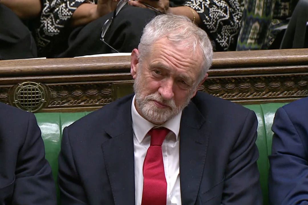 Jeremy Corbyn, durante el debate de la moción de censura contra Theresa May Jeremy Corbyn, durante el debate de la moción de censura contra Theresa May