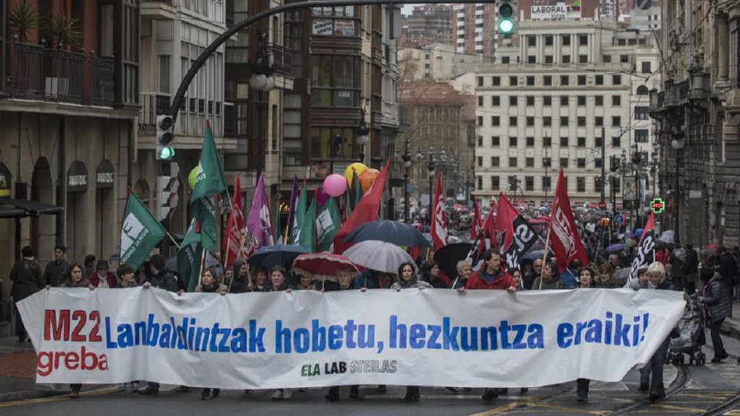 Los sindicatos cifran en un 65% el seguimiento y la patronal en un 28%