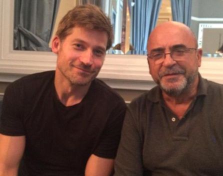 Carlos Rosado (d), junto al actor danés Nikolaj Coster-Waldau, que intepreta a Jamie Lannister en la serie 'Juego de Tronos'. Carlos Rosado (d), junto al actor danés Nikolaj Coster-Waldau, que intepreta a Jamie Lannister en la serie 'Juego de Tronos'.
