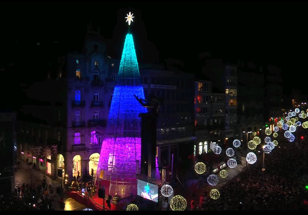 Las luces de Navidad de Vigo, protagonistas en Fitur