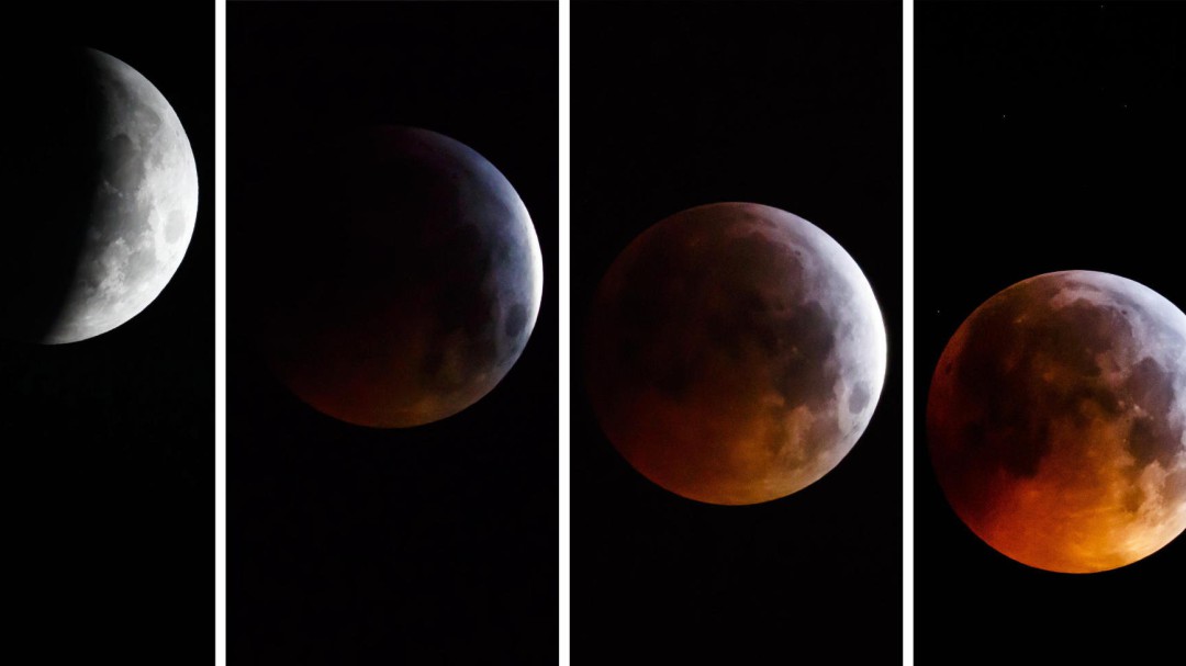 Así se ha visto el eclipse total de Luna