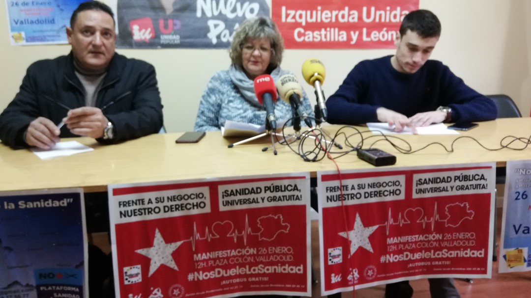 La coalición de izquierdas llama a secundar la protesta sanitaria del 26 de enero en Valladolid