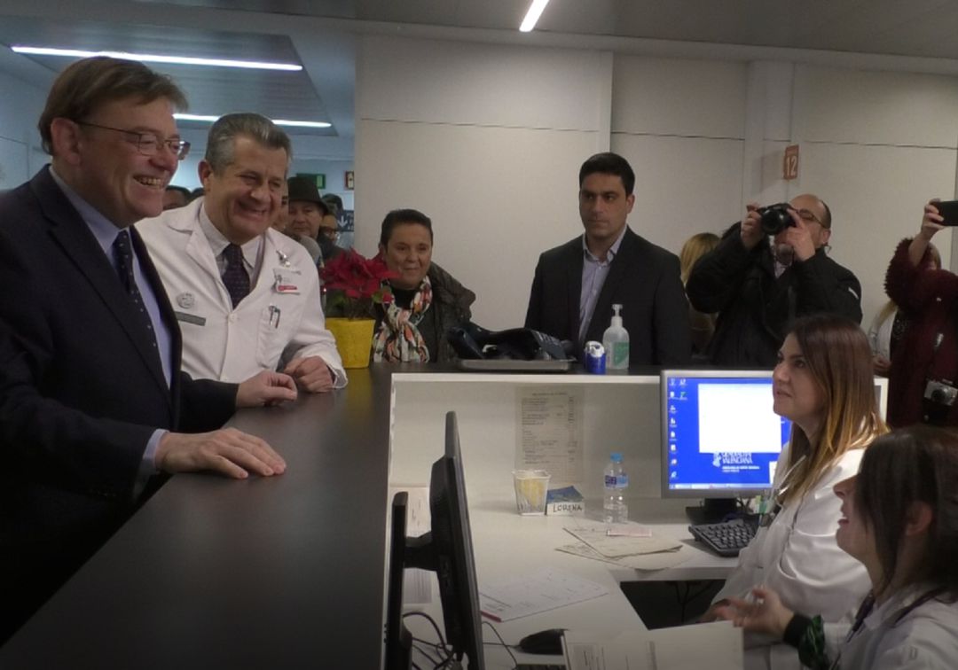 El President de la Generalitat visita la remodelación de las urgencias del Hospital General