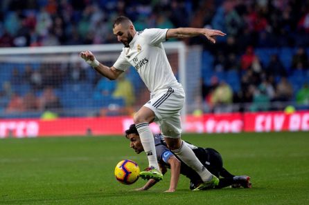 Benzema, durante el partido Benzema, durante el partido