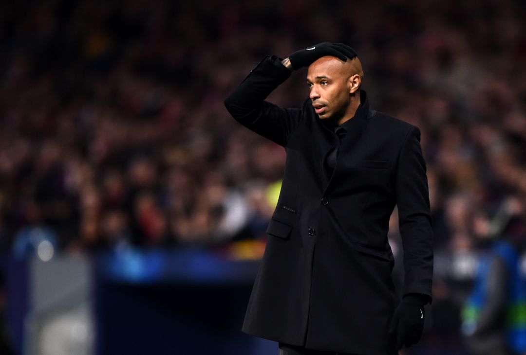 Henry se lamenta de una acción durante el partido de Champions en el Wanda Henry se lamenta de una acción durante el partido de Champions en el Wanda