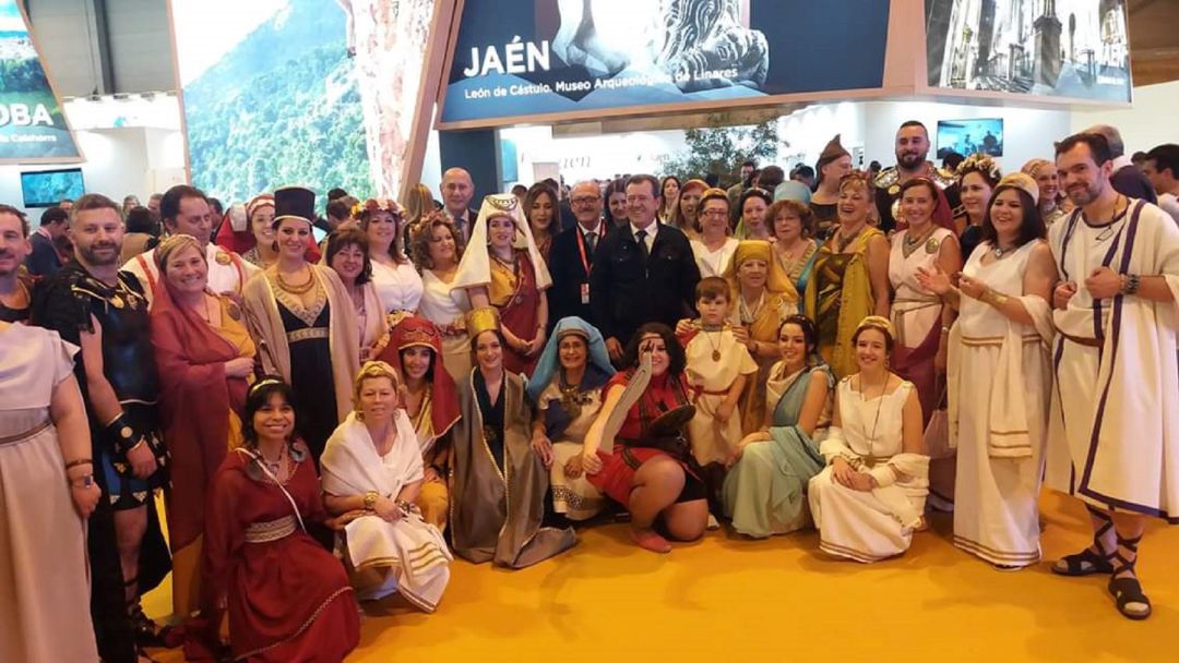 Figurantes de las Fiestas Iberorromanas de Cástulo en FITUR. Figurantes de las Fiestas Iberorromanas de Cástulo en FITUR.