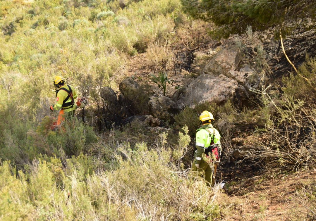 Extinguido el incendio de Cerro Gordo de Motril y controlado el de La Rijana