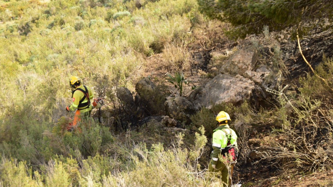 Extinguido el incendio de Cerro Gordo de Motril y controlado el de La Rijana