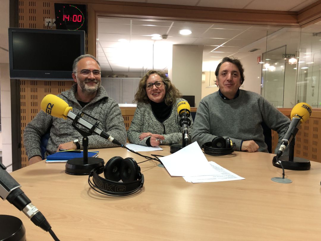 Jordi Feu, Pilar Marquès i Joan Cumeras a la Taula d'Educació Jordi Feu, Pilar Marquès i Joan Cumeras a la Taula d'Educació