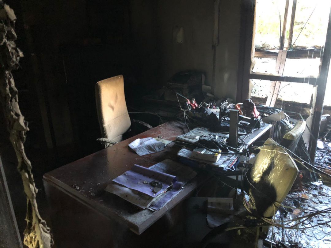 Imagen del interior de los Juzgados tras el incendio Imagen del interior de los Juzgados tras el incendio