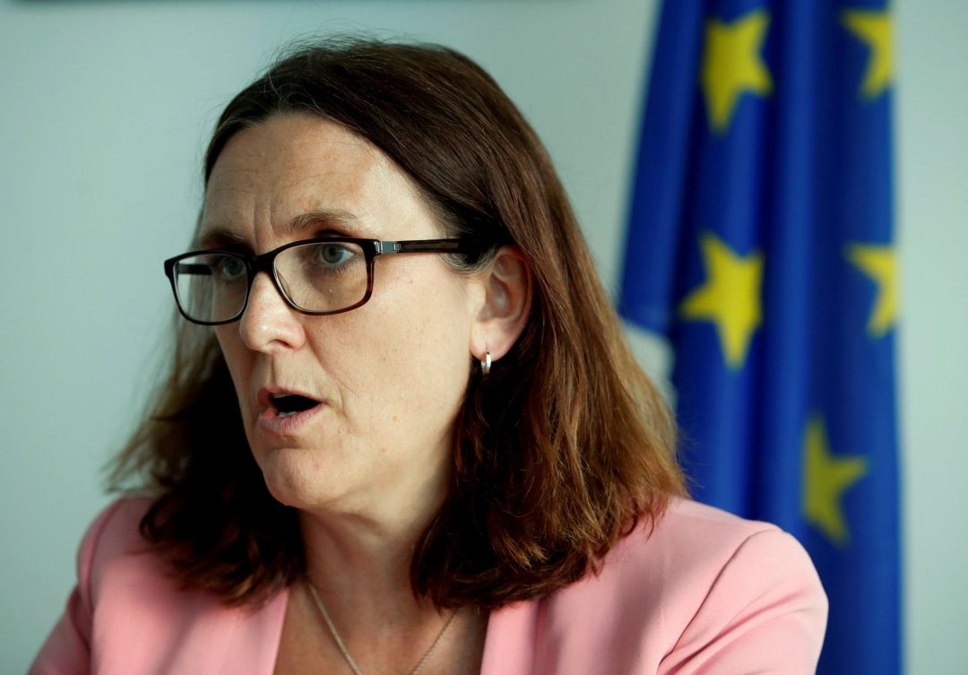 Cecilia Malmstrom en una entrevista con Reuters Cecilia Malmstrom en una entrevista con Reuters