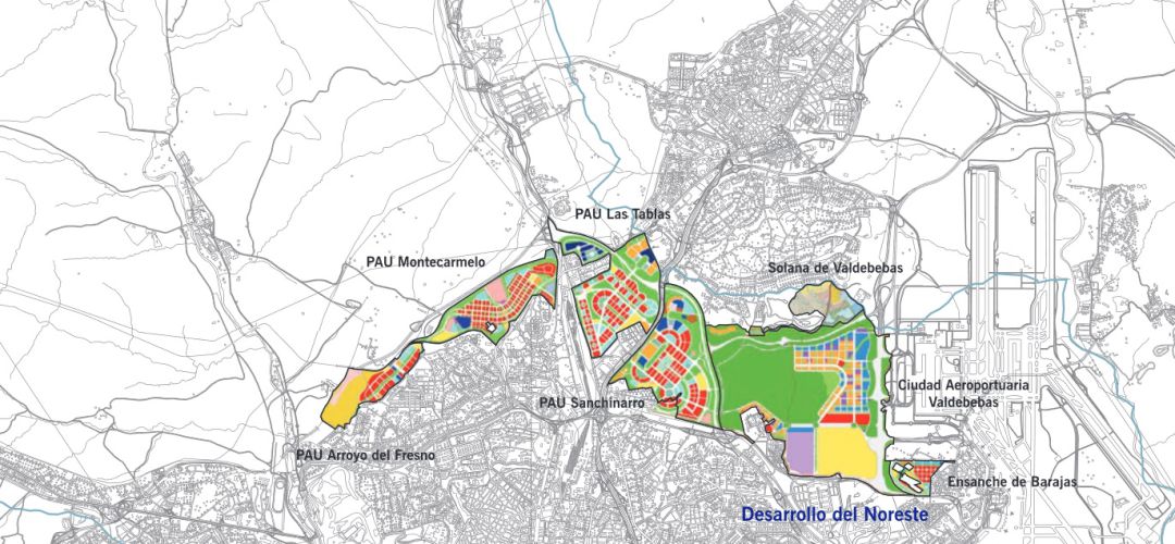 Situación de los nuevos desarrollos en el norte del ayuntamiento madrileño Situación de los nuevos desarrollos en el norte del ayuntamiento madrileño