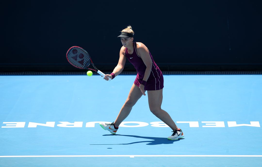 Sabine Lisicki, durante el partido contra Muguruza. Sabine Lisicki, durante el partido contra Muguruza.
