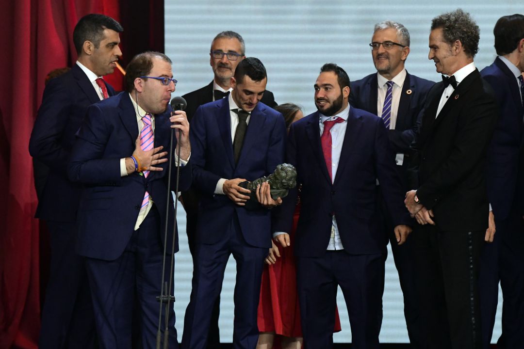 El reparto de 'Campeones' recoge el Goya a Mejor Película El reparto de 'Campeones' recoge el Goya a Mejor Película