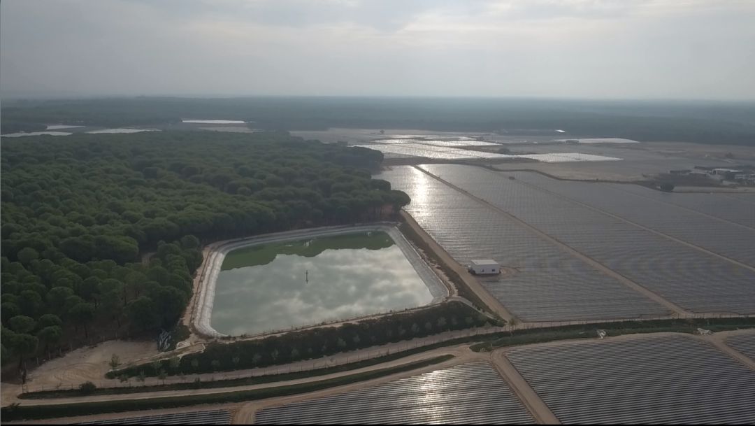 Fotografía área de balsas en el entorno de Doñana. Fotografía área de balsas en el entorno de Doñana.