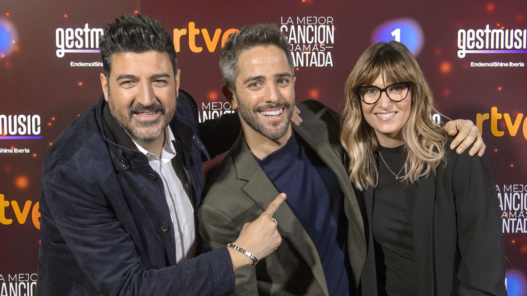 Tony Aguilar, Roberto Leal y Noemí Galera Tony Aguilar, Roberto Leal y Noemí Galera