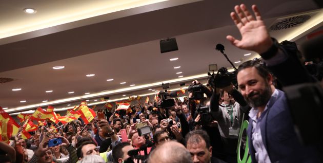 El presidente de Vox, Santiago Abascal, visita Pamplona El presidente de Vox, Santiago Abascal, visita Pamplona
