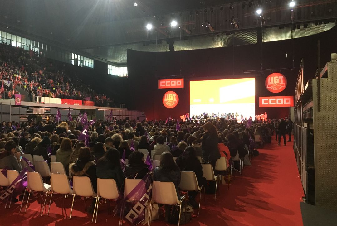 Acto de los sindicatos UGT y CCOO en la Caja Mágica de Madrid Acto de los sindicatos UGT y CCOO en la Caja Mágica de Madrid
