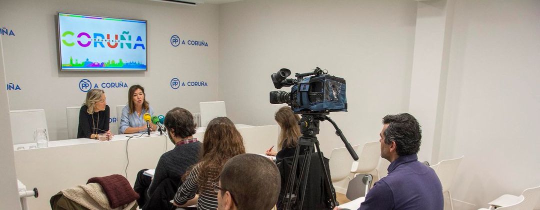 Rueda de prensa del PP en A Coruña Rueda de prensa del PP en A Coruña