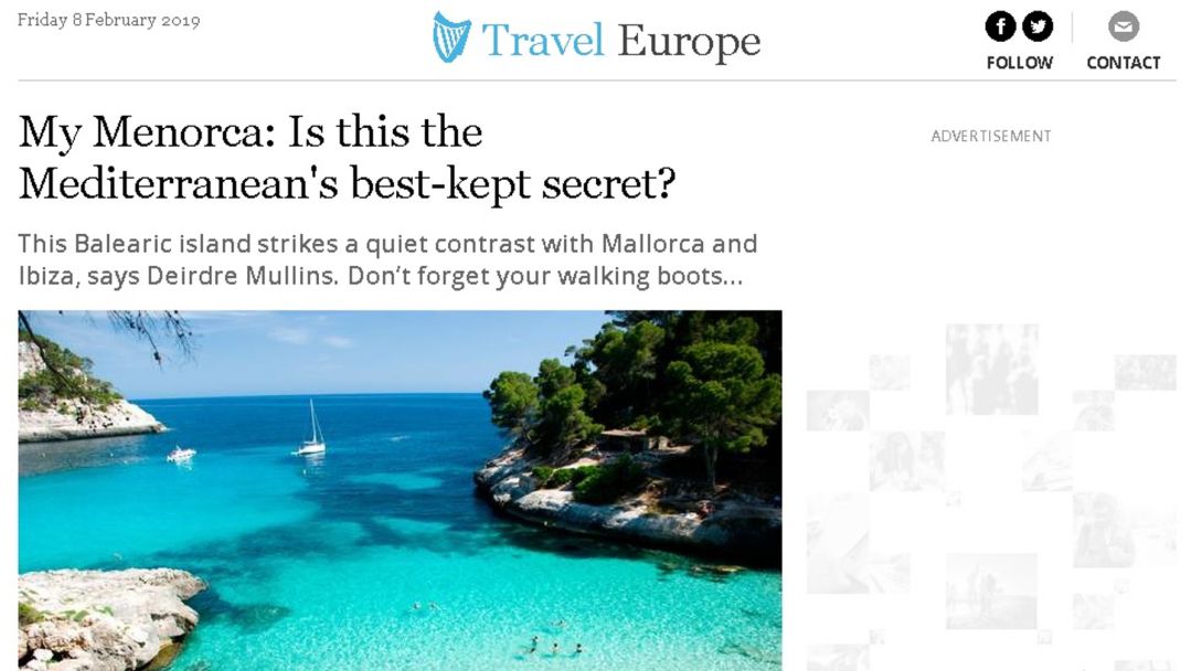 The Independent señala Menorca como el secreto mejor guardado del Mediterráneo. The Independent señala Menorca como el secreto mejor guardado del Mediterráneo.