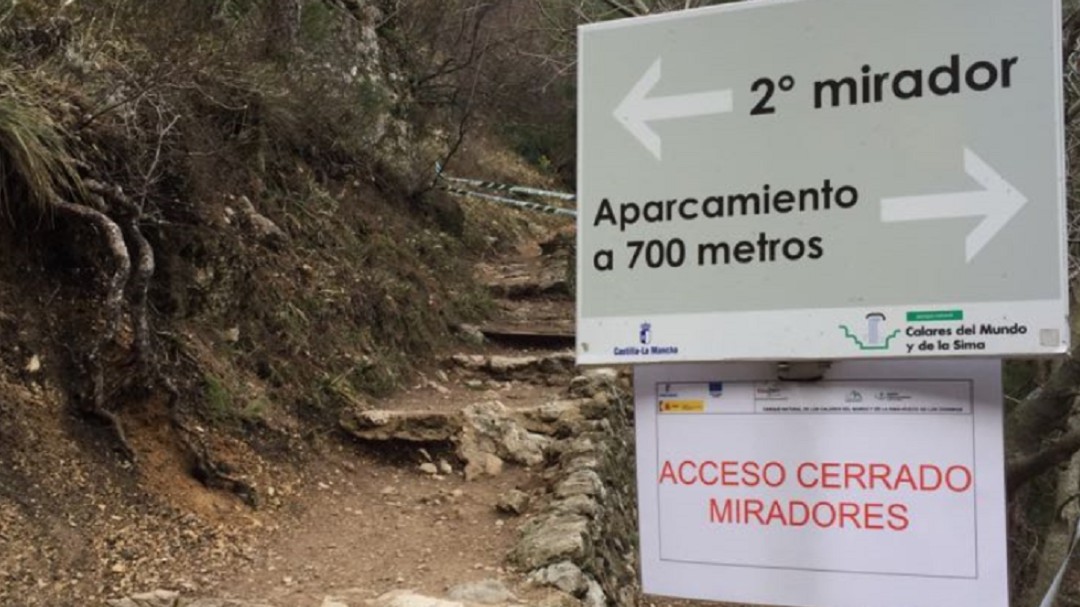 El mirador de los Chorros del río Mundo podría reabrir en un mes