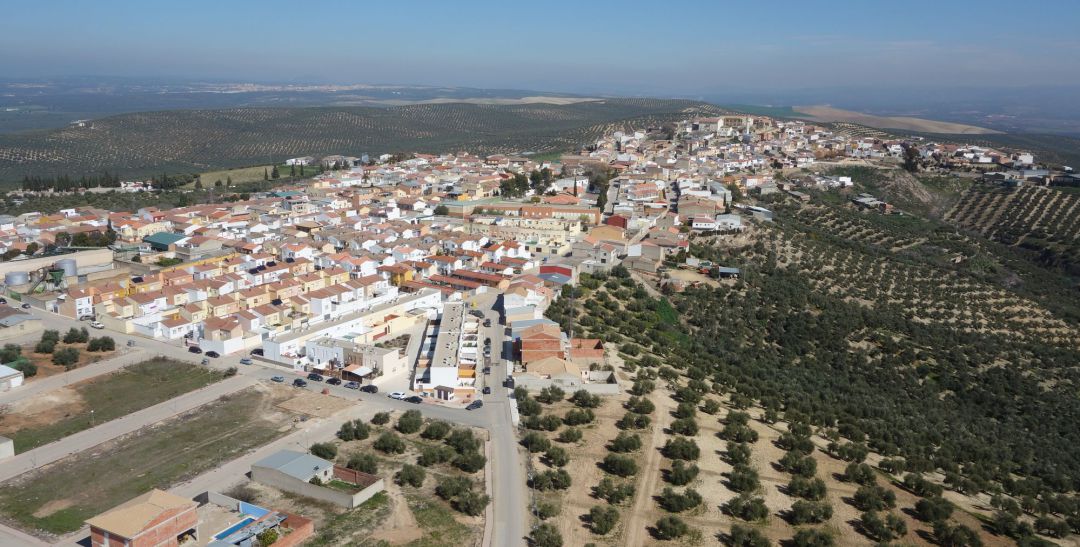 Vista aérea de Jabalquinto. Vista aérea de Jabalquinto.