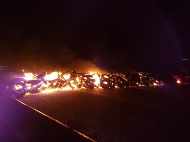 Los CDR han cortado este martes la autopista AP7 a la altura de Sant Celoni (Barcelona) Los CDR han cortado este martes la autopista AP7 a la altura de Sant Celoni (Barcelona)