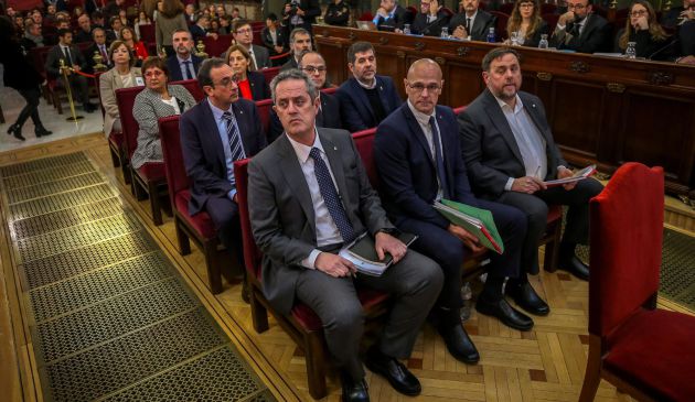 Los acusados en el banquillo del Tribunal Supremo. Los acusados en el banquillo del Tribunal Supremo.