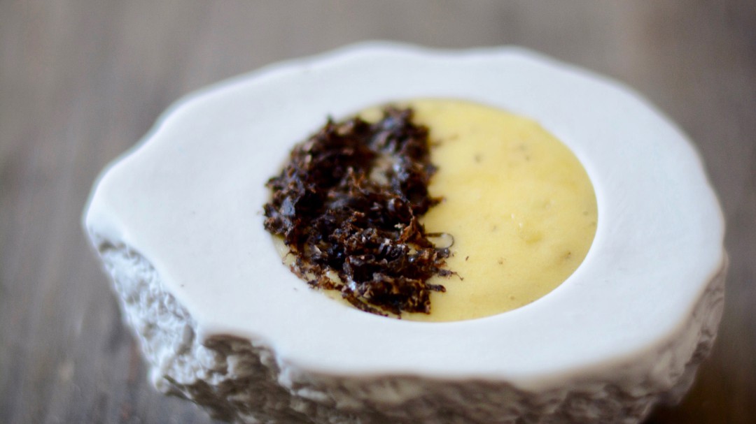 Sabayón salado de trufa negra y mantequilla 'noisette'