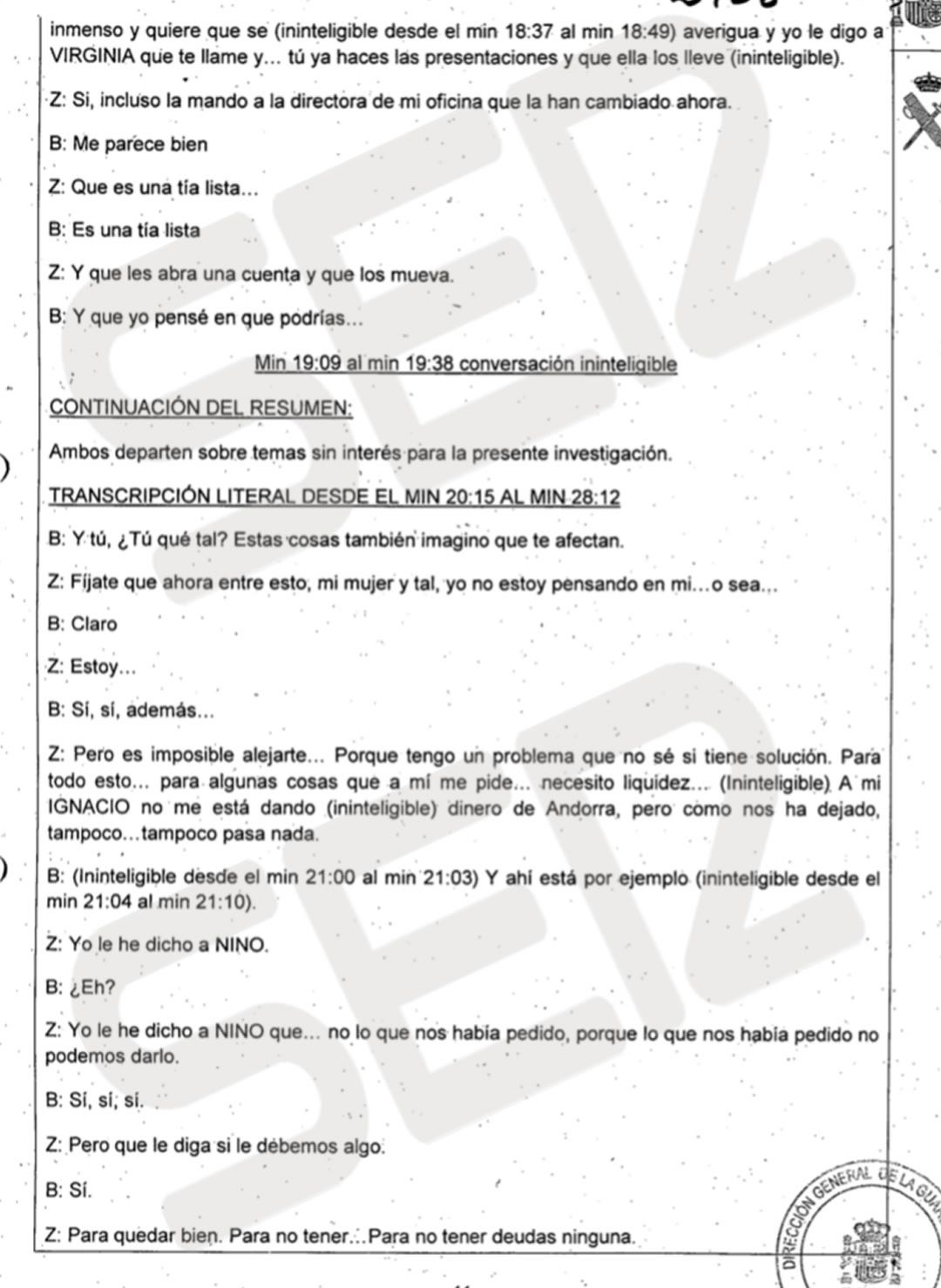 La cadena SER ha tenido acceso a la transcripción de los pinchazos telefónicos La cadena SER ha tenido acceso a la transcripción de los pinchazos telefónicos