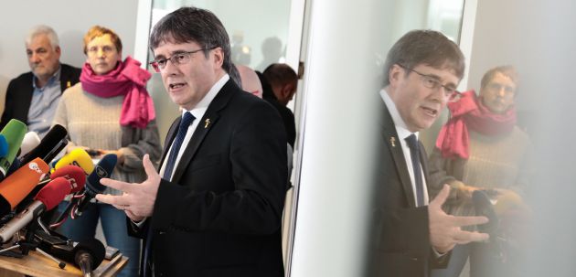 Rueda de prensa de Puigdemont en Berlín Rueda de prensa de Puigdemont en Berlín